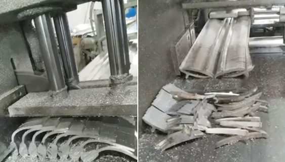 【浙江】一共采購我司4臺鋁型材切割機，期間克服裝夾問題